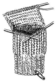 Строение вязаного носка